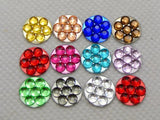 500 Acrylic Round Rhinestone Gems 10mm Dotted Flower