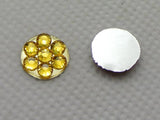 500 Acrylic Round Rhinestone Gems 10mm Dotted Flower