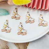 10PCS/Lot Roller Skates Enamel Charms DIY Jewelry Findings