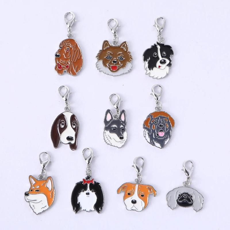 Enamel Dog Charm for Jewelry Making Earring Pendant Bracelet Necklace