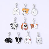 Enamel Dog Charm for Jewelry Making Earring Pendant Bracelet Necklace
