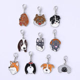 Enamel Dog Charm for Jewelry Making Earring Pendant Bracelet Necklace