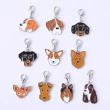 Enamel Dog Charm for Jewelry Making Earring Pendant Bracelet Necklace