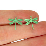 50pcs Small Dragonfly Charms Colorful SS Metal Pendant Jewelry Making Accessory