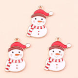 10pcs Snowman Charms for Jewelry Making DIY Crafts