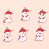 10pcs Snowman Charms for Jewelry Making DIY Crafts