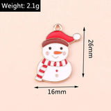 10pcs Snowman Charms for Jewelry Making DIY Crafts