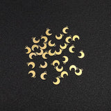 30pcs Stainless Steel Moon Charms DIY Earring Bracelet Jewelry Pendant Finding
