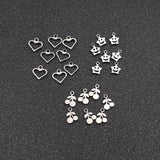 30pcs Stainless Steel Moon Charms DIY Earring Bracelet Jewelry Pendant Finding