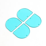Tortoise Shell Earring Charm Acrylic Beads Boho D-shaped Pendants ACE242