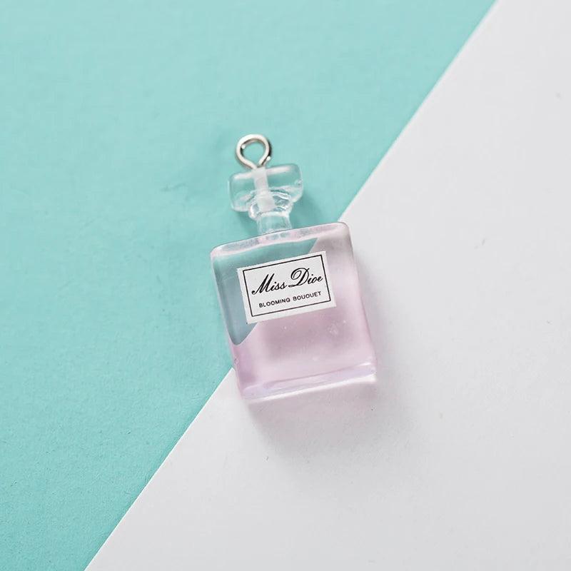 10Pcs Mini Perfume Bottle Charms for DIY Jewelry Making