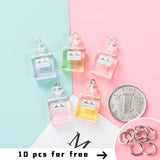 10Pcs Mini Perfume Bottle Charms for DIY Jewelry Making