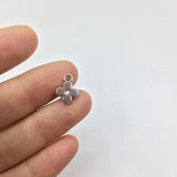 20pcs 8mm Zinc Alloy Flower Charms - Necklace Earring Bracelet Wholesale