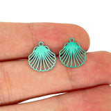 50pcs Colorful Shell Charms S.Steel Pendant for Jewellery Making C6778