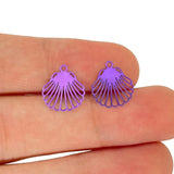 50pcs Colorful Shell Charms S.Steel Pendant for Jewellery Making C6778