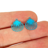50pcs Colorful Shell Charms S.Steel Pendant for Jewellery Making C6778