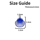 50pcs Colorful Shell Charms S.Steel Pendant for Jewellery Making C6778
