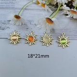 20pcs 18x21mm Sun Charms Rhinestone Jewelry Making Earring Pendant Bracelet