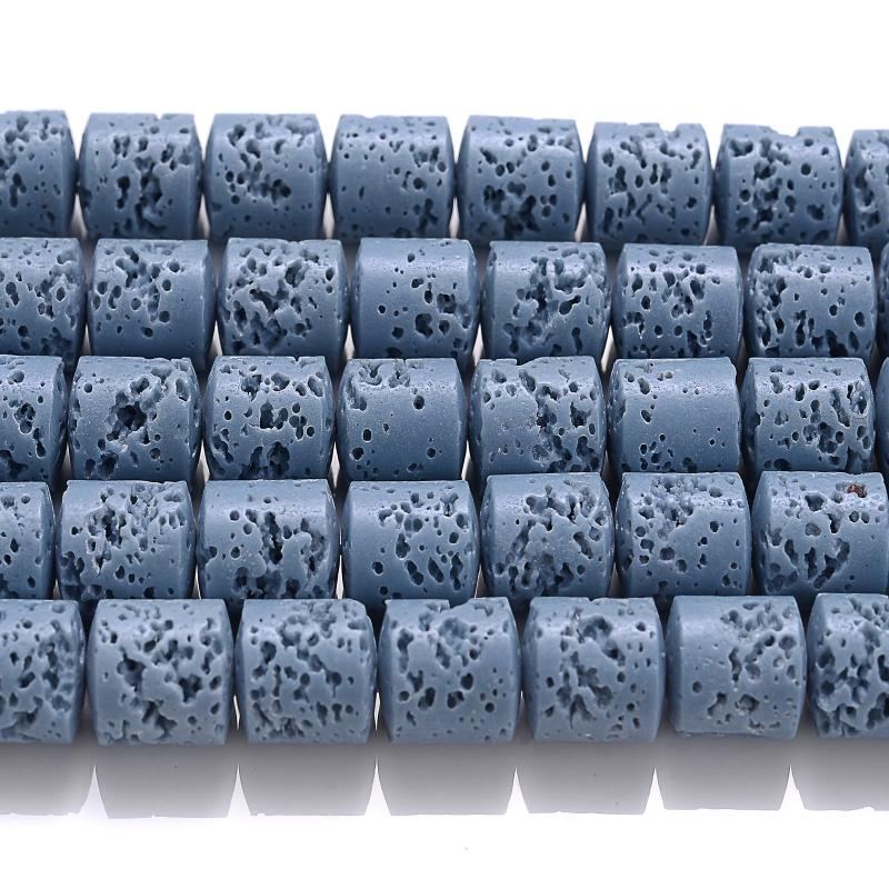 Multicolor Volcanic Rock Loose Spacer Beads for Jewelry Making - 7/9MM