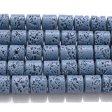 Multicolor Volcanic Rock Loose Spacer Beads for Jewelry Making - 7/9MM