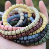 Multicolor Volcanic Rock Loose Spacer Beads for Jewelry Making - 7/9MM