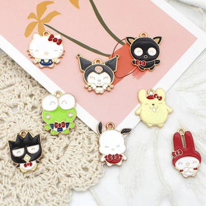 10pcs Enamel Cartoon Animal Charms for Jewelry Making DIY Finding