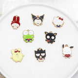 10pcs Enamel Cartoon Animal Charms for Jewelry Making DIY Finding