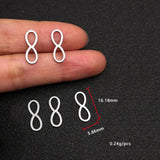 30pcs Stainless Steel Number 8 Pendant Frame Mold for DIY Jewelry