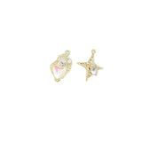 6pcs Water Ripple Star Moon Pendant for DIY Jewelry