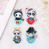 8Pcs Christmas Charms Acrylic For Diy Making
