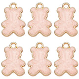 20Pcs Enamel Purple Pink Bear Pendant Charms DIY Jewelry Findings