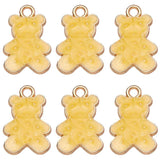 20Pcs Enamel Purple Pink Bear Pendant Charms DIY Jewelry Findings
