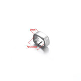 10 Stainless Steel Spacer Beads Square Large Hole Charms for Bracelet Making