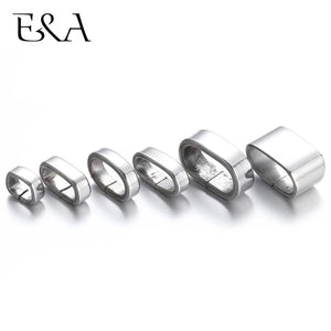 10 Stainless Steel Spacer Beads Square Large Hole Charms for Bracelet Making