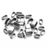 10 Stainless Steel Spacer Beads Square Large Hole Charms for Bracelet Making