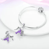 Barber Set Silver Dangle Charms for Chain Bracelet