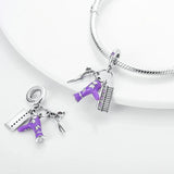 Barber Set Silver Dangle Charms for Chain Bracelet