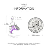 Barber Set Silver Dangle Charms for Chain Bracelet