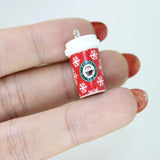 10Pcs 15*23MM 3D Coffee Cup Charm Resin Christmas Pendant