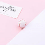 6pcs Baseball Charms Enamel Pendants DIY Jewelry Making