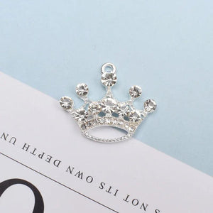 10Pcs 22*25mm Crown Charms for DIY Jewelry Making