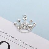 10Pcs 22*25mm Crown Charms for DIY Jewelry Making