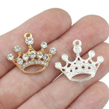 10Pcs 22*25mm Crown Charms for DIY Jewelry Making