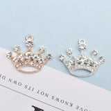 10Pcs 22*25mm Crown Charms for DIY Jewelry Making