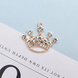 10Pcs 22*25mm Crown Charms for DIY Jewelry Making