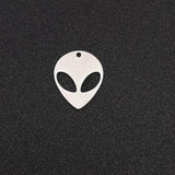 5 pcs Alien Pendant Necklace Components Titanium Steel