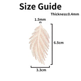 5pcs Feather Pendant Electroplating Brass Charms for Jewelry Making A4228
