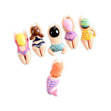 12pcs Funny Cartoon Swimming Charms Resin Cabochons for Diy Making