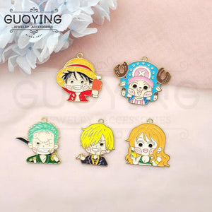 10pcs Alloy Drip Charm Cartoon Character Pendant DIY Keychain Bracelet Jewelry