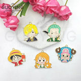 10pcs Alloy Drip Charm Cartoon Character Pendant DIY Keychain Bracelet Jewelry